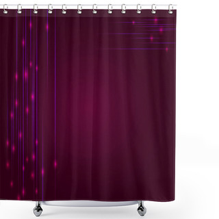 Personality  Hi-Tech Background With Glowing String. Luminous Intersecting Lines With Shining Dots. Abstract Striped Background With Light Effects. Template For Flyers, Cover, Presentation Or Poster Shower Curtains