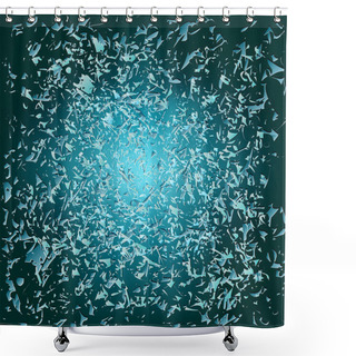 Personality  Abstract Background With Flying Shards Shower Curtains
