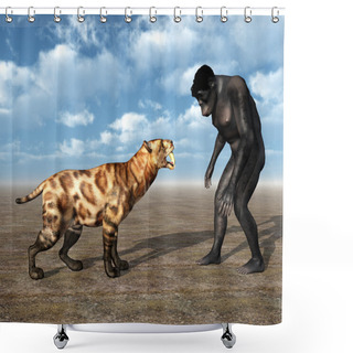 Personality  Homo Habilis - Human Evolution Shower Curtains