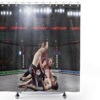 Personality  Referee Is Stopping Mma Fight Shower Curtains