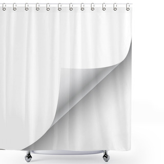 Personality  Sheet Paper Page Curl Shower Curtains