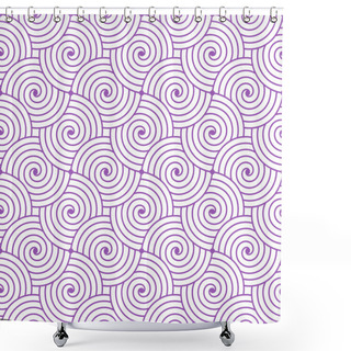 Personality  Colorful Geometric Repetitive Vector Curvy Waves Pattern Texture Background. Vector Graphic Illustration Template. Shower Curtains