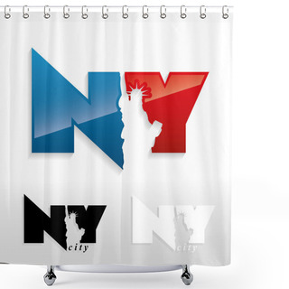 Personality  New York City Sign Shower Curtains