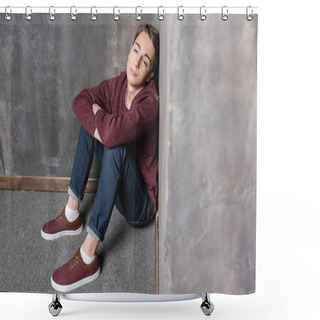 Personality  Depressed Teenage Boy  Shower Curtains
