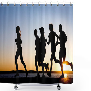 Personality  Jogging Shower Curtains