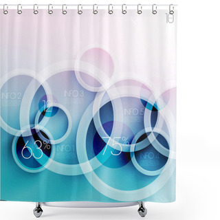 Personality  Abstract Circles Background Shower Curtains