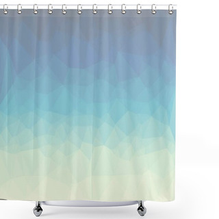 Personality  Creative Prismatic Blue Background With Polygonal Pattern Shower Curtains
