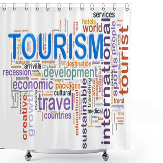 Personality  Tourism Word Tags Shower Curtains