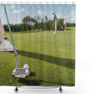 Personality  Golf Club And Ball Before Shot Shower Curtains