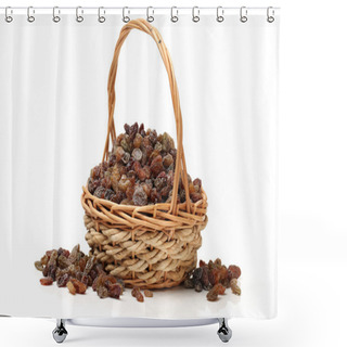 Personality  Raisins With Basket Shower Curtains