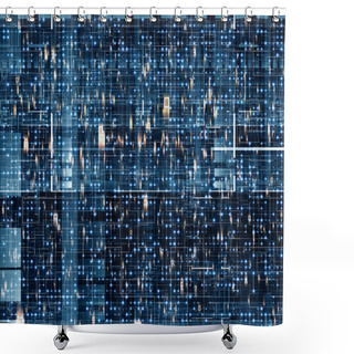 Personality  Lights Of The Network Shower Curtains