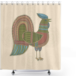 Personality  Cock In Ethnic Style Shower Curtains