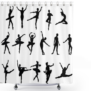 Personality  Ballet Dancer Shower Curtains