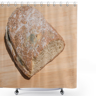 Personality  Piece Of Moldy Unhealthy  Bread Shower Curtains
