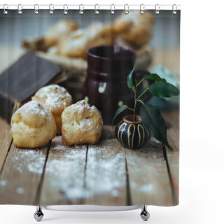 Personality  ECLAIR & COFFEE Shower Curtains