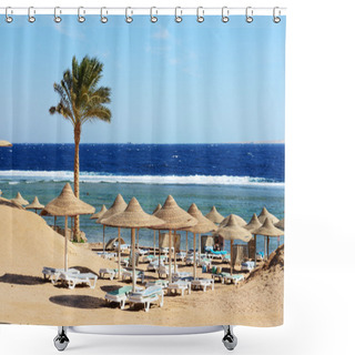 Personality  Beach At The Luxury Hotel, Sharm El Sheikh, Egypt Shower Curtains