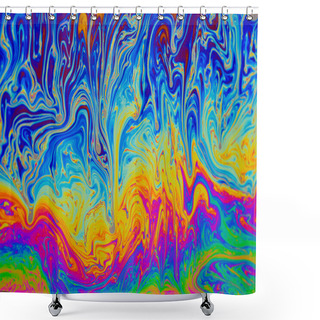 Personality  Psychedelic, Multicolored Soap Bubble Abstract Background Shower Curtains