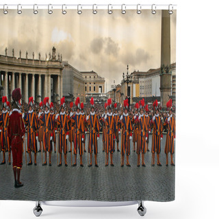 Personality  Swiss Guard. Shower Curtains