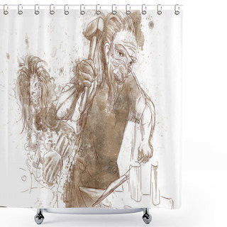 Personality  Hephaestus Shower Curtains