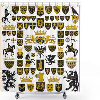 Personality  HERALDRY Crests And Symbols Shower Curtains