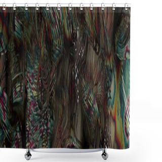 Personality  Abstract Art Colorful Lines Random Distribution Computational Generative Art On Black Background   Shower Curtains