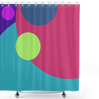 Personality  Circle Geometric Elegant Abstract Background Multicolored Pattern. Shower Curtains