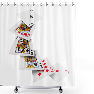 Personality  Playing Cards Poker Casino Shower Curtains
