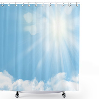 Personality  Sunlight And Blue Sky Shower Curtains