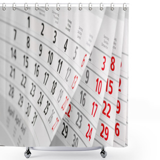 Personality  Calendar Page Shower Curtains