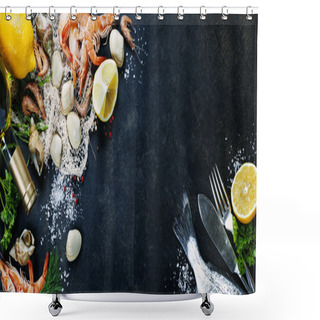 Personality  Fresh Seafood  Shower Curtains