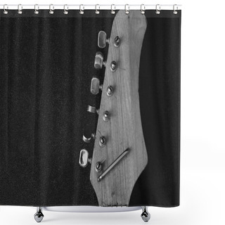 Personality  Wodenn Neck Of Eletric Guitar. Shower Curtains