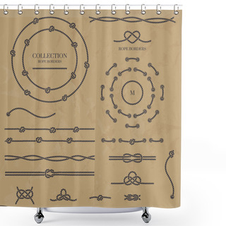 Personality  Collection Of Rope Knots. Shower Curtains