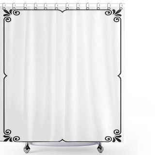 Personality  Simple Vector Frame Shower Curtains