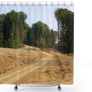 Personality  Land Development Shower Curtains