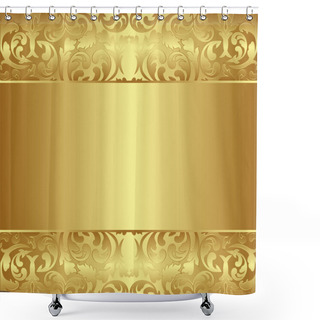 Personality  Golden Background Shower Curtains
