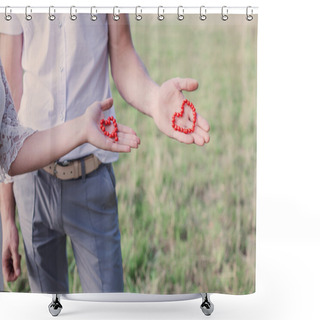 Personality  Love Couple Outdoor Shower Curtains