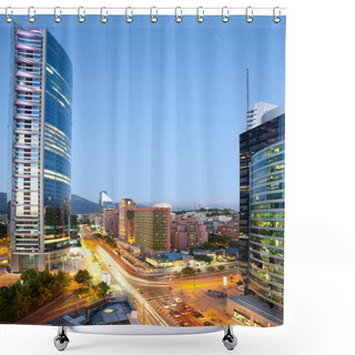 Personality  The Wealthy Neighborhood Of Isidora Goyenechea At Las Condes District, Santiago, Chile Shower Curtains