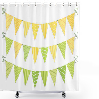 Personality  Textile Bunting Flags Shower Curtains