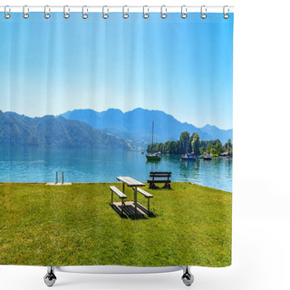 Personality  Attersee Lake Im Salzkammergut, Alps Mountains  Upper Austria Shower Curtains