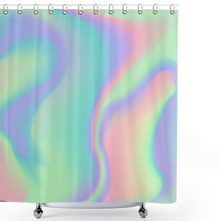 Personality  Vibrant Gradient Holographic Texture Shower Curtains