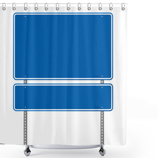 Personality  Blank Blue Road Sign Shower Curtains