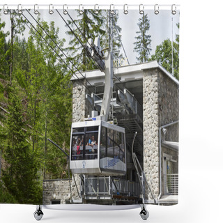 Personality  Cable Car Lower Station In Kuznice Shower Curtains