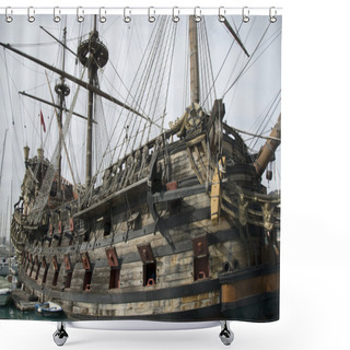 Personality  Old Pirate Ship Shower Curtains