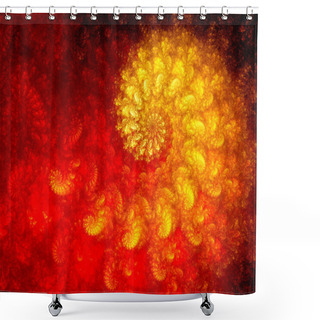 Personality  Colorful Fractal Spirals Shower Curtains