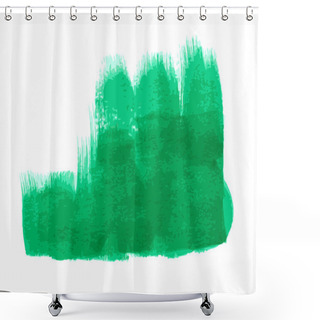 Personality  Abstract Grunge Texture Green Paint Banner Shower Curtains
