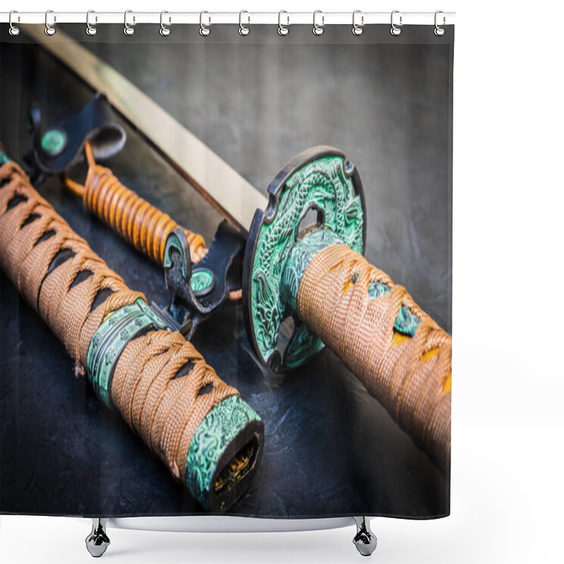 Personality  Ancient Traditional Japanese Weapons. Sword Of The Samurai. Shower Curtains