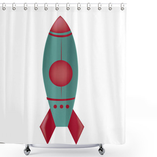 Personality  Rocket Toy Shower Curtains