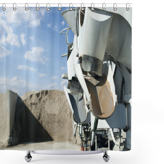 Personality  Cement Trucks Shower Curtains