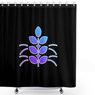 Personality  Agronomy Blue Gradient Vector Icon Shower Curtains