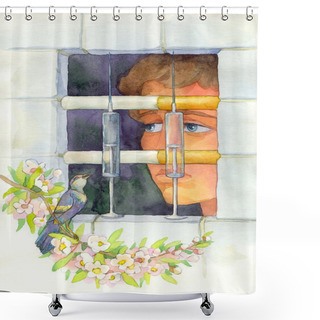 Personality  The Poster Against Dependence. Shower Curtains